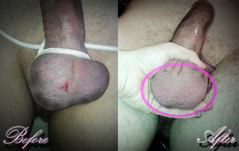 Castrated BDSM slave